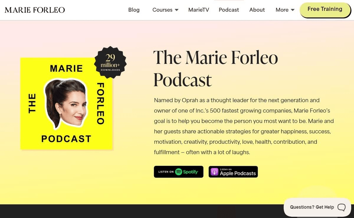 Le Podcast de Marie Forleo Le Podcast de Marie Forleo