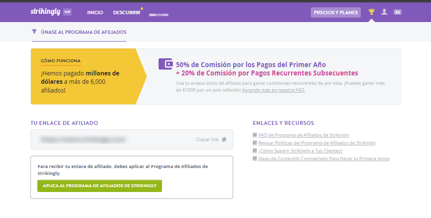 Programas de afiliados de Strikingly Programas de afiliados de Strikingly