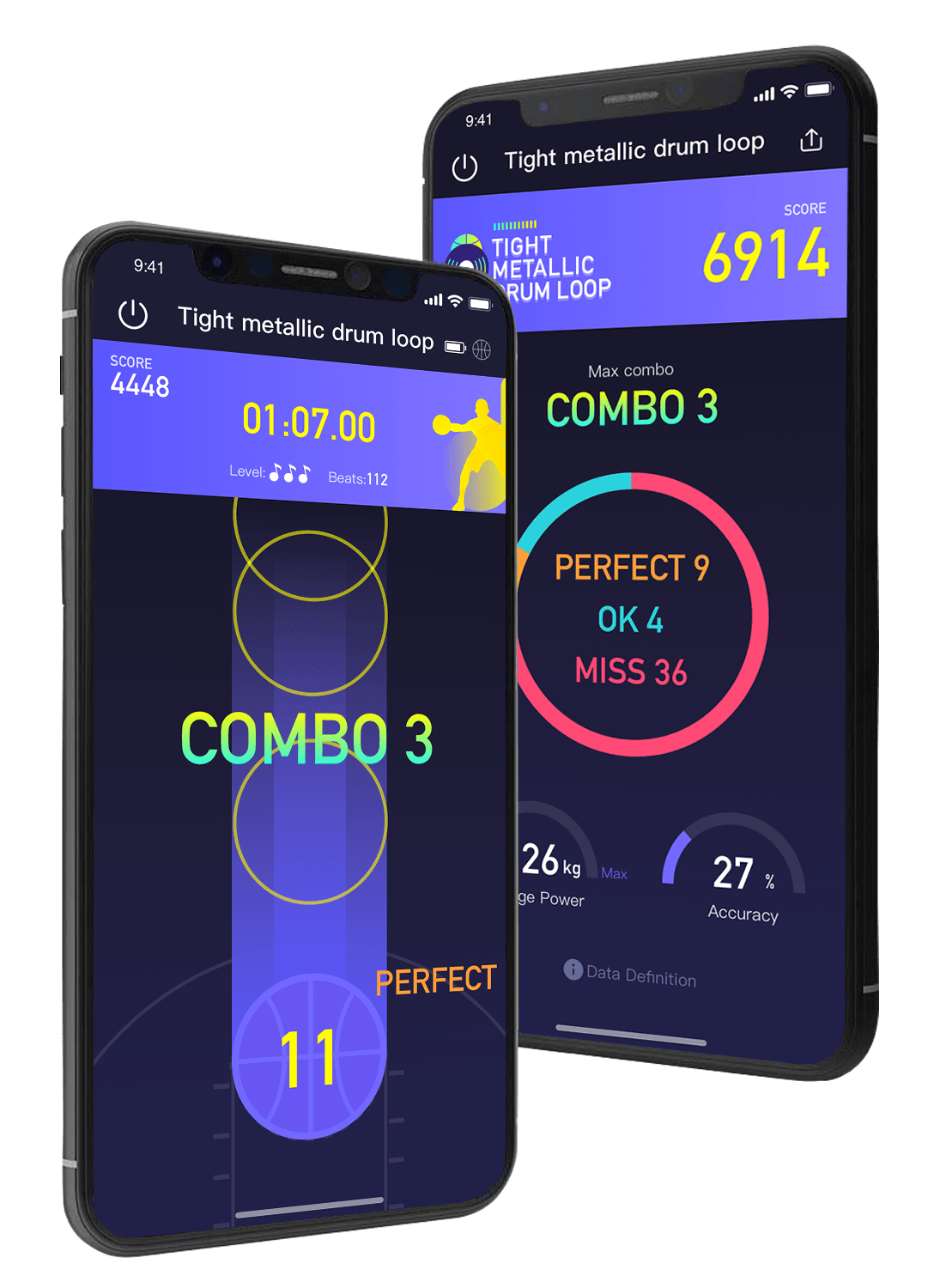 App for smart basketball with music tempo challenges. App for smart basketball with music tempo challenges.