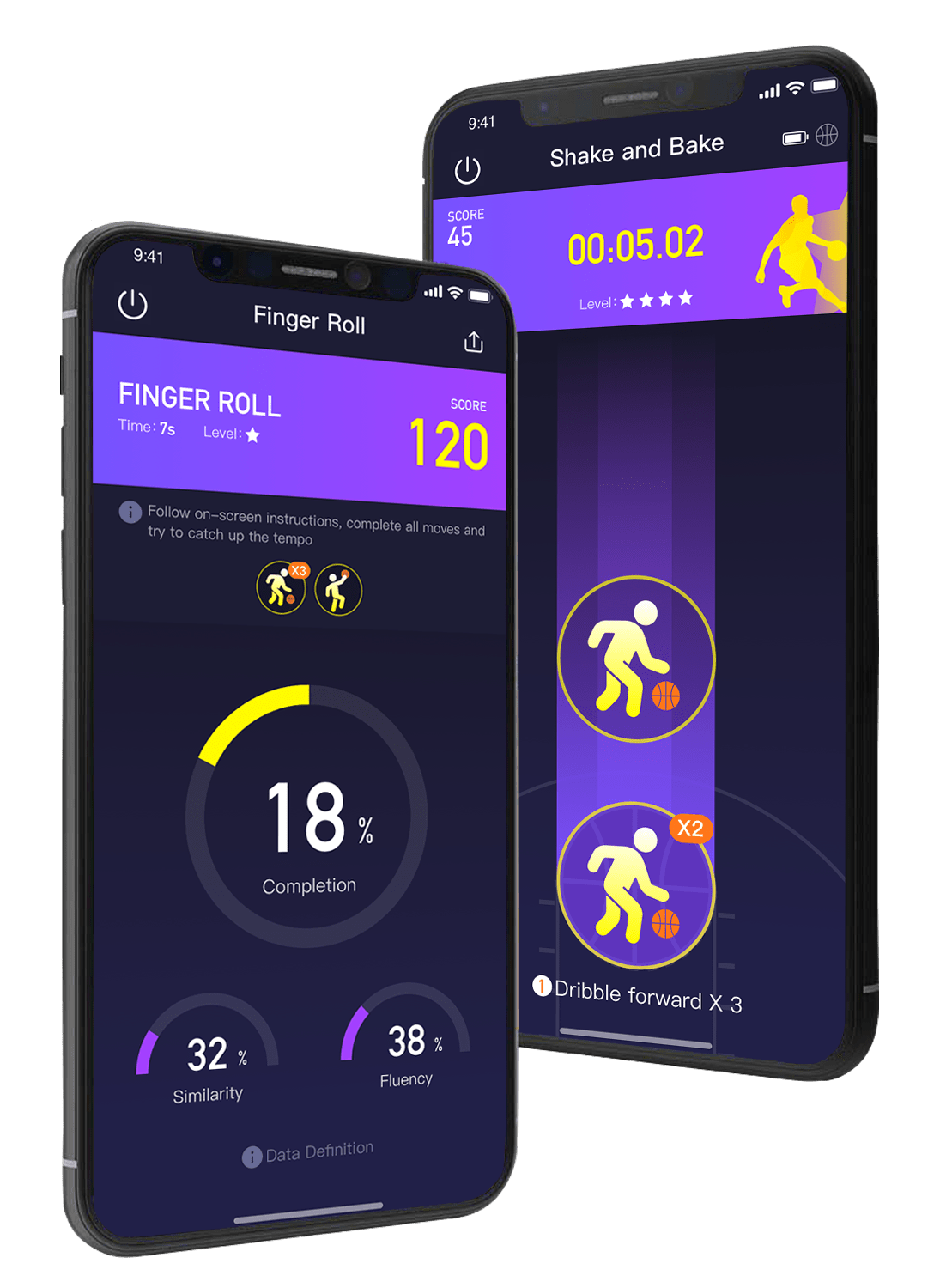 App for smart basketball with superstar challenges and combo drills. App for smart basketball with superstar challenges and combo drills.