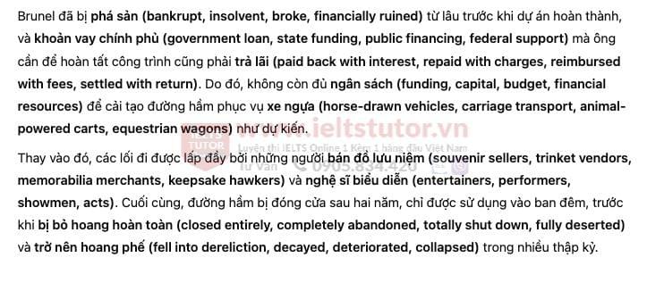 Tunnelling under the Thames Answers with location - Đề thi thật IELTS READING Tunnelling under the Thames Answers with location - Đề thi thật IELTS READING