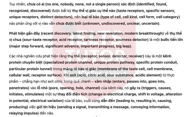 The geography of taste bud Answers with location - Đề thi thật IELTS READING The geography of taste bud Answers with location - Đề thi thật IELTS READING