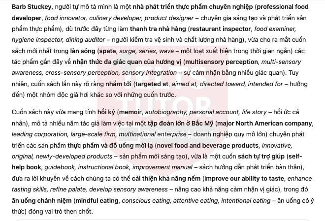 🔥Why good food tastes good? Answers with location - Đề thi thật IELTS READING- Làm bài online format computer-based, kèm đáp án, dịch & giải thích từ vựng - cấu trúc ngữ pháp khó 🔥Why good food tastes good? Answers with location - Đề thi thật IELTS READING- Làm bài online format computer-based, kèm đáp án, dịch & giải thích từ vựng - cấu trúc ngữ pháp khó