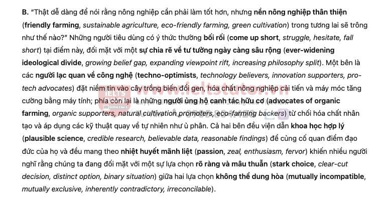 Organic farming and fertilisers - Đề thi thật IELTS READING Organic farming and fertilisers - Đề thi thật IELTS READING
