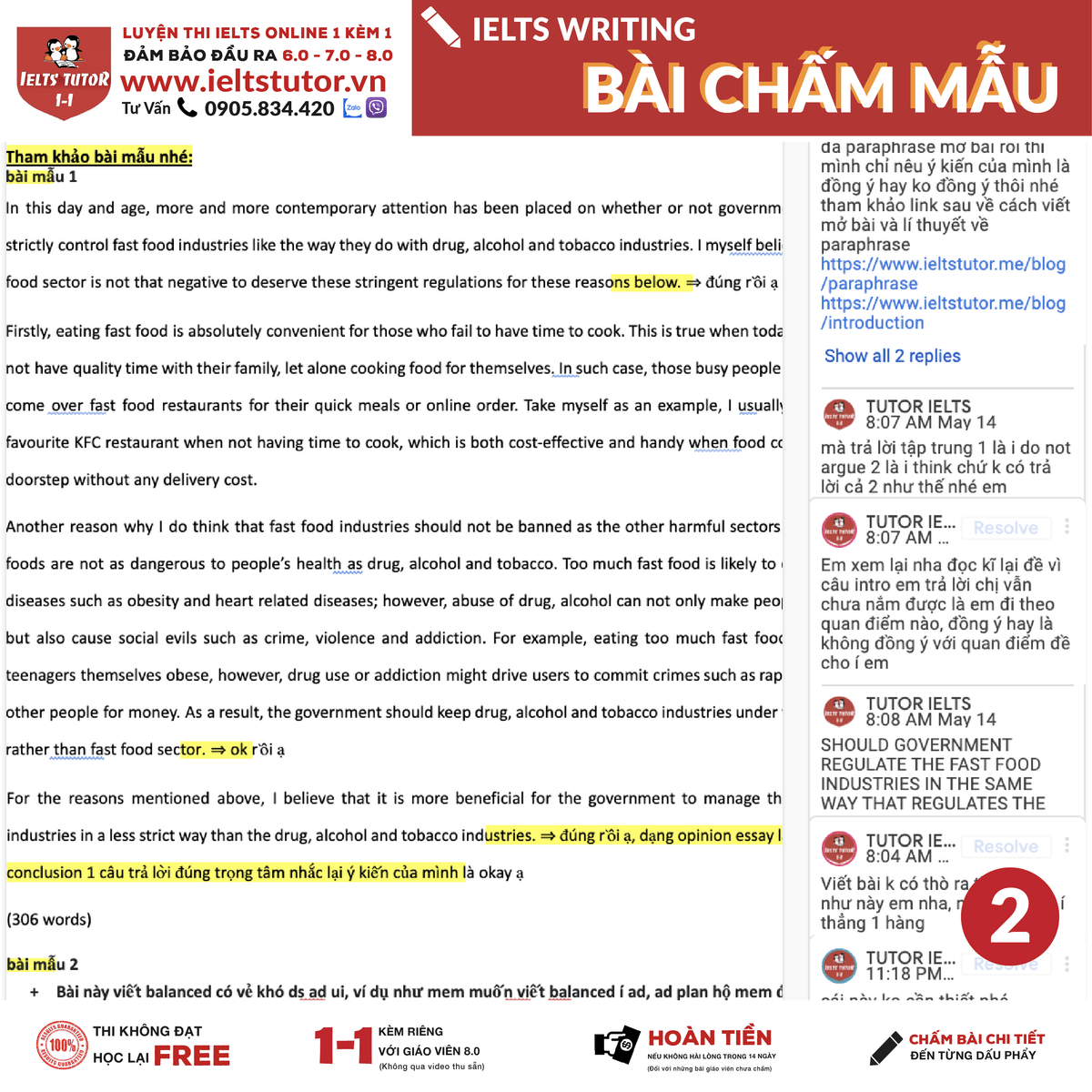 BÀI CHẤM MẪU IELTS WRITING BÀI CHẤM MẪU IELTS WRITING