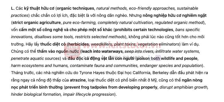 Organic farming and fertilisers - Đề thi thật IELTS READING Organic farming and fertilisers - Đề thi thật IELTS READING