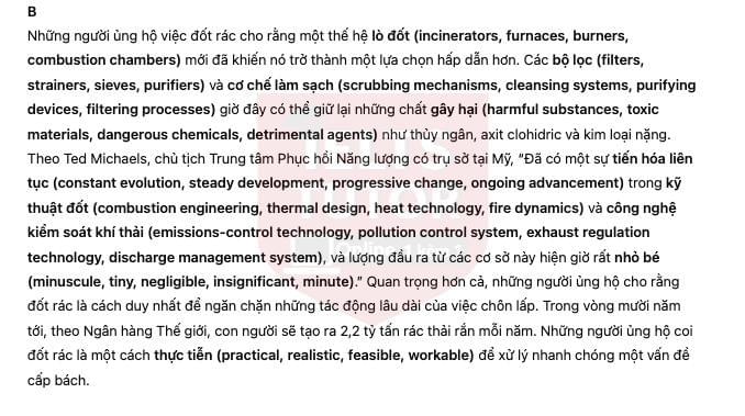 🔥Solving the problem of waste disposal - Đề thi thật IELTS READING - Làm bài online format computer-based, kèm đáp án, dịch & giải thích từ vựng - cấu trúc ngữ pháp khó 🔥Solving the problem of waste disposal - Đề thi thật IELTS READING - Làm bài online format computer-based, kèm đáp án, dịch & giải thích từ vựng - cấu trúc ngữ pháp khó