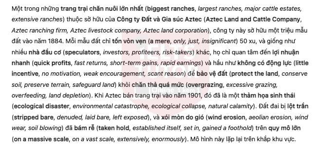 🔥Dust and the American West - Đề thi thật IELTS READING - Làm bài online format computer-based, kèm đáp án, dịch & giải thích từ vựng - cấu trúc ngữ pháp khó 🔥Dust and the American West - Đề thi thật IELTS READING - Làm bài online format computer-based, kèm đáp án, dịch & giải thích từ vựng - cấu trúc ngữ pháp khó