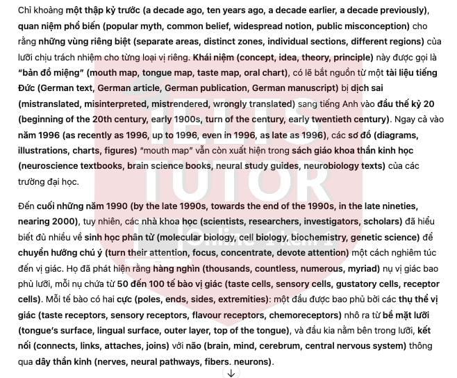 The geography of taste bud Answers with location - Đề thi thật IELTS READING The geography of taste bud Answers with location - Đề thi thật IELTS READING
