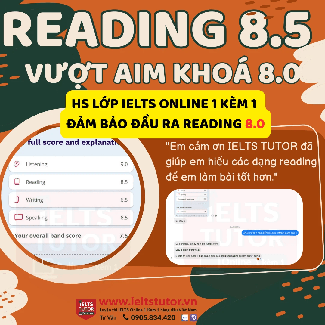 Các khóa học IELTS online 1 kèm 1 - 100% cam kết đạt target 6.0 - 7.0 - 8.0 - Đảm bảo đầu ra - Thi không đạt, học lại FREE Các khóa học IELTS online 1 kèm 1 - 100% cam kết đạt target 6.0 - 7.0 - 8.0 - Đảm bảo đầu ra - Thi không đạt, học lại FREE