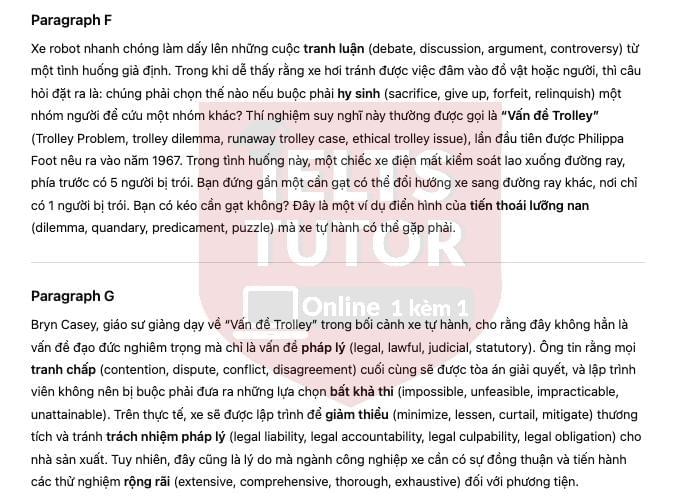 The Ethics of Driverless CarsAnswers with location - Đề luyện IELTS READING The Ethics of Driverless CarsAnswers with location - Đề luyện IELTS READING