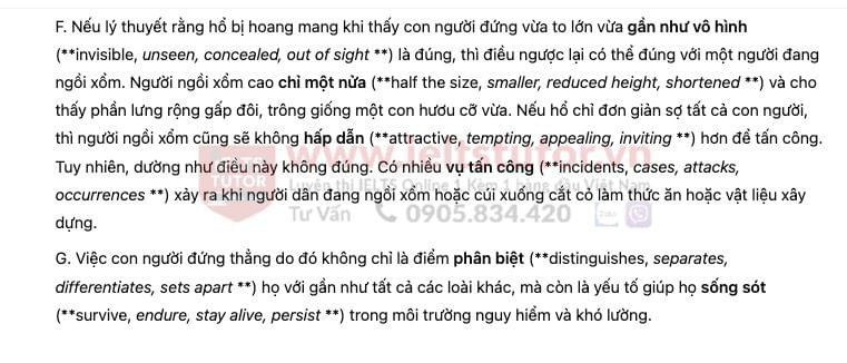 Why are so few tigers man-eaters? Answers with location - Đề thi thật IELTS READING Why are so few tigers man-eaters? Answers with location - Đề thi thật IELTS READING