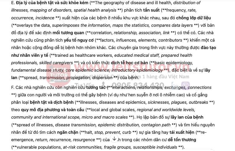 The Intersection of Health Sciences and Geography - Đề thi thật IELTS READING The Intersection of Health Sciences and Geography - Đề thi thật IELTS READING