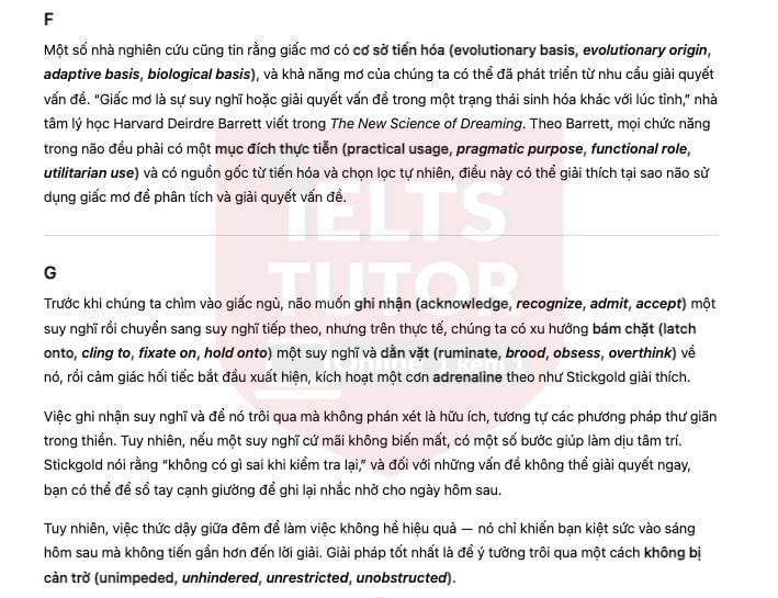 🔥The Science of “Sleeping on It” Answers with location - Đề thi thật IELTS READING- Làm bài online format computer-based, kèm đáp án, dịch & giải thích từ vựng - cấu trúc ngữ pháp khó 🔥The Science of “Sleeping on It” Answers with location - Đề thi thật IELTS READING- Làm bài online format computer-based, kèm đáp án, dịch & giải thích từ vựng - cấu trúc ngữ pháp khó
