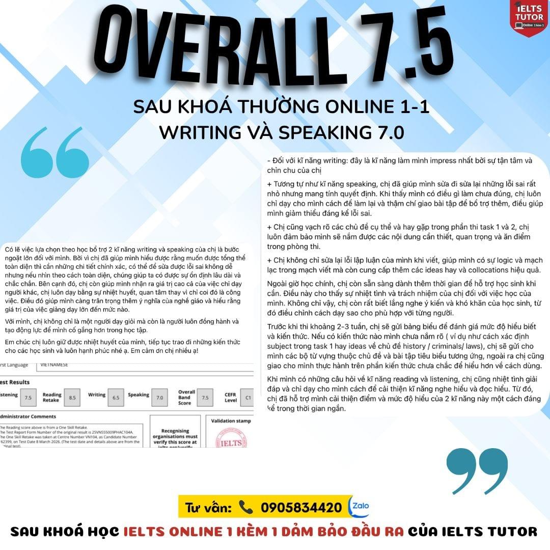 Các khóa học IELTS online 1 kèm 1 - 100% cam kết đạt target 6.0 - 7.0 - 8.0 - Đảm bảo đầu ra - Thi không đạt, học lại FREE Các khóa học IELTS online 1 kèm 1 - 100% cam kết đạt target 6.0 - 7.0 - 8.0 - Đảm bảo đầu ra - Thi không đạt, học lại FREE