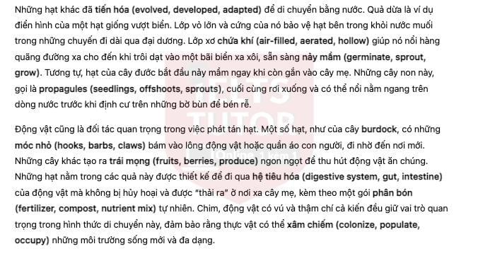 Seed Travel Answers with location - Đề luyện IELTS READING Seed Travel Answers with location - Đề luyện IELTS READING