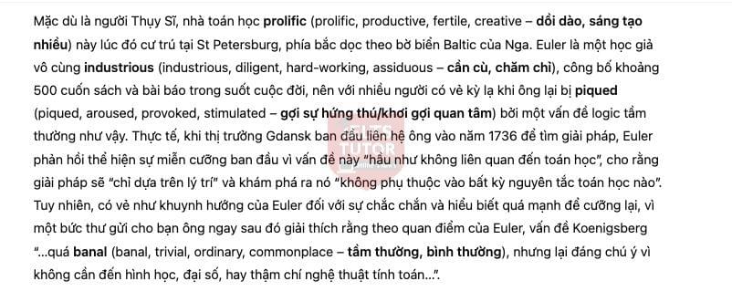 🔥THE SEVEN BRIDGES OF KOENIGSBERG Answers with location - Đề thi thật IELTS READING- Làm bài online format computer-based, kèm đáp án, dịch & giải thích từ vựng - cấu trúc ngữ pháp khó 🔥THE SEVEN BRIDGES OF KOENIGSBERG Answers with location - Đề thi thật IELTS READING- Làm bài online format computer-based, kèm đáp án, dịch & giải thích từ vựng - cấu trúc ngữ pháp khó