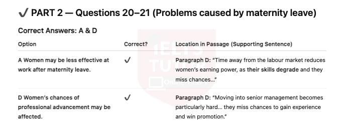 🔥Paternity Leave Answers with location - Đề thi thật IELTS READING- Làm bài online format computer-based, kèm đáp án, dịch & giải thích từ vựng - cấu trúc ngữ pháp khó 🔥Paternity Leave Answers with location - Đề thi thật IELTS READING- Làm bài online format computer-based, kèm đáp án, dịch & giải thích từ vựng - cấu trúc ngữ pháp khó
