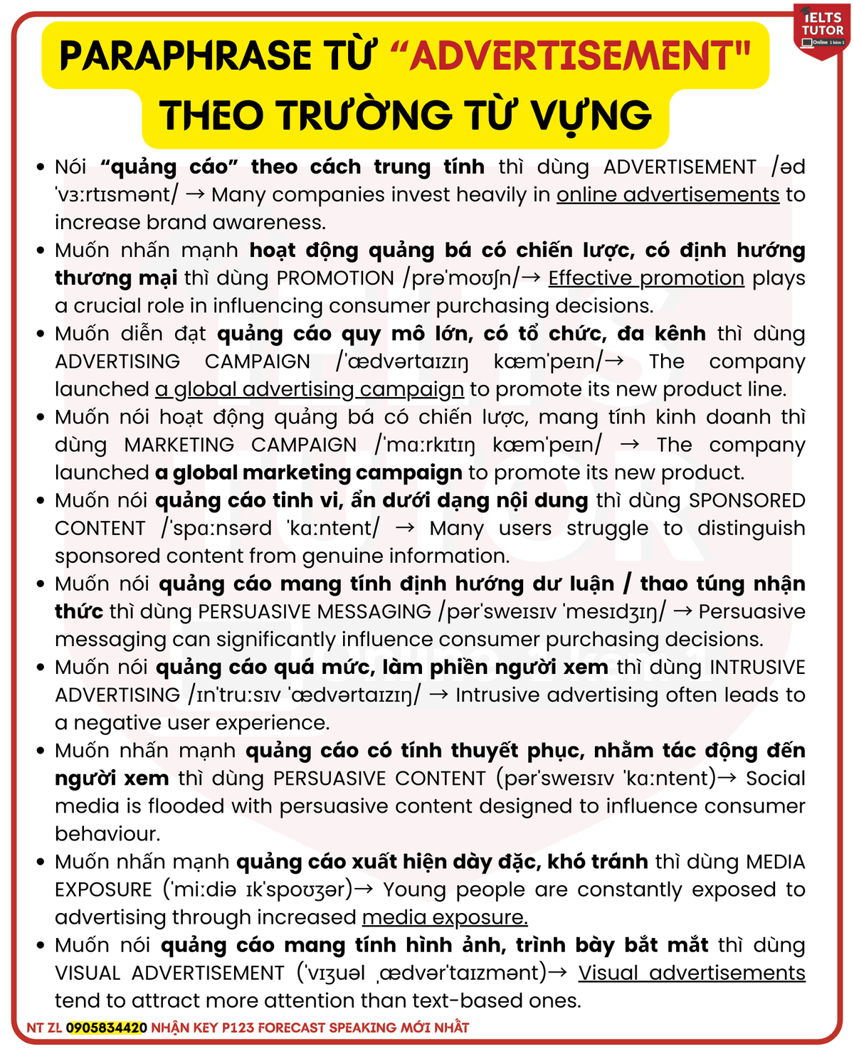 Paraphrase từ"ADVERTISEMENT"tiếng anh Paraphrase từ"ADVERTISEMENT"tiếng anh