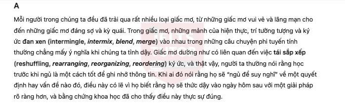 🔥The Science of “Sleeping on It” Answers with location - Đề thi thật IELTS READING- Làm bài online format computer-based, kèm đáp án, dịch & giải thích từ vựng - cấu trúc ngữ pháp khó 🔥The Science of “Sleeping on It” Answers with location - Đề thi thật IELTS READING- Làm bài online format computer-based, kèm đáp án, dịch & giải thích từ vựng - cấu trúc ngữ pháp khó