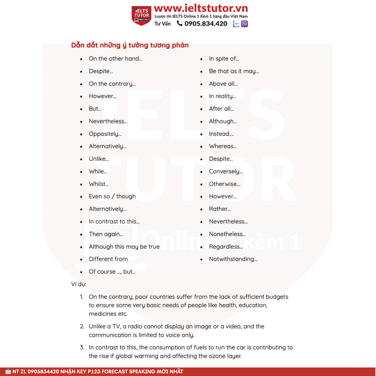 IELTS TUTOR cũng giới thiệu thêm Các loại từ nối (linking word) nên dùng trong IELTS IELTS TUTOR cũng giới thiệu thêm Các loại từ nối (linking word) nên dùng trong IELTS