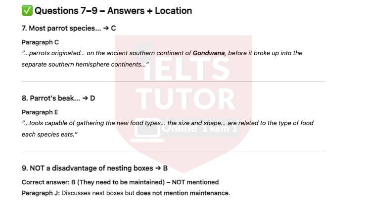 🔥Australian parrots and their adaptation to habitat change Answers with location - Đề thi thật IELTS READING- Làm bài online format computer-based, kèm đáp án, dịch & giải thích từ vựng - cấu trúc ngữ pháp khó 🔥Australian parrots and their adaptation to habitat change Answers with location - Đề thi thật IELTS READING- Làm bài online format computer-based, kèm đáp án, dịch & giải thích từ vựng - cấu trúc ngữ pháp khó