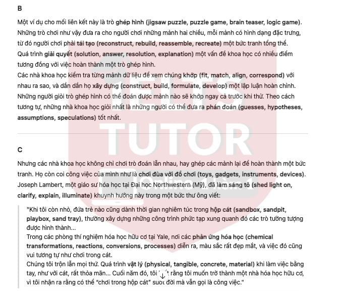 Playing with science Answers with location - Đề thi thật IELTS READING Playing with science Answers with location - Đề thi thật IELTS READING