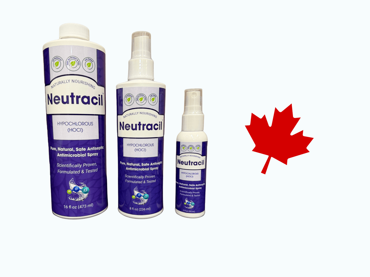 Discover Nature's Gentle Solution for Your Pets and Family Experience the Power of Neutracil This is a landing page for a product called Neutracil.
The Grocer's Pet Neutracil – Nature’s Gentle Power for Pets & People
Hypochlorous Acid Spray for Pets & People – All-Natural Healing and Protection
Our premium Hypochlorous Acid (HOCl) spray is a safe, natural solution for wound care, skin relief, and infection prevention. Trusted by veterinarians, holistic practitioners, and pet owners, HOCl mimics the body’s own immune defense to kill harmful bacteria, viruses, and fungi—without harsh chemicals or irritation.
Neutralize bacteria, viruses and fungi safely, for your whole family! Heal and soothe skin.
Perfect for Pets:
Hot Spot Relief – Calm itching and reduce inflammation
Wound & Post-Surgery Care – Promote faster healing while keeping the area clean
Eye & Ear Safe – Gently clean tear stains, ear debris, and sensitive skin
Odour Control – Neutralize pet smells at the source
Perfect for People:
First-Aid Essential – Clean and protect minor cuts, scrapes, and burns
Skin Soothing – Reduce redness, Discover Nature's Gentle Solution for Your Pets and Family Experience the Power of Neutracil This is a landing page for a product called Neutracil.
The Grocer's Pet Neutracil – Nature’s Gentle Power for Pets & People
Hypochlorous Acid Spray for Pets & People – All-Natural Healing and Protection
Our premium Hypochlorous Acid (HOCl) spray is a safe, natural solution for wound care, skin relief, and infection prevention. Trusted by veterinarians, holistic practitioners, and pet owners, HOCl mimics the body’s own immune defense to kill harmful bacteria, viruses, and fungi—without harsh chemicals or irritation.
Neutralize bacteria, viruses and fungi safely, for your whole family! Heal and soothe skin.
Perfect for Pets:
Hot Spot Relief – Calm itching and reduce inflammation
Wound & Post-Surgery Care – Promote faster healing while keeping the area clean
Eye & Ear Safe – Gently clean tear stains, ear debris, and sensitive skin
Odour Control – Neutralize pet smells at the source
Perfect for People:
First-Aid Essential – Clean and protect minor cuts, scrapes, and burns
Skin Soothing – Reduce redness,