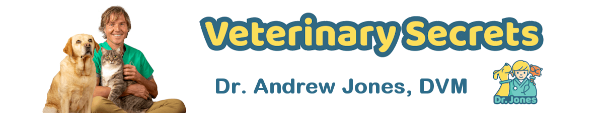 Photo of Dr. Andrew Jones and his logo for his wonderful website at Veterinary Secrets Photo of Dr. Andrew Jones and his logo for his wonderful website at Veterinary Secrets