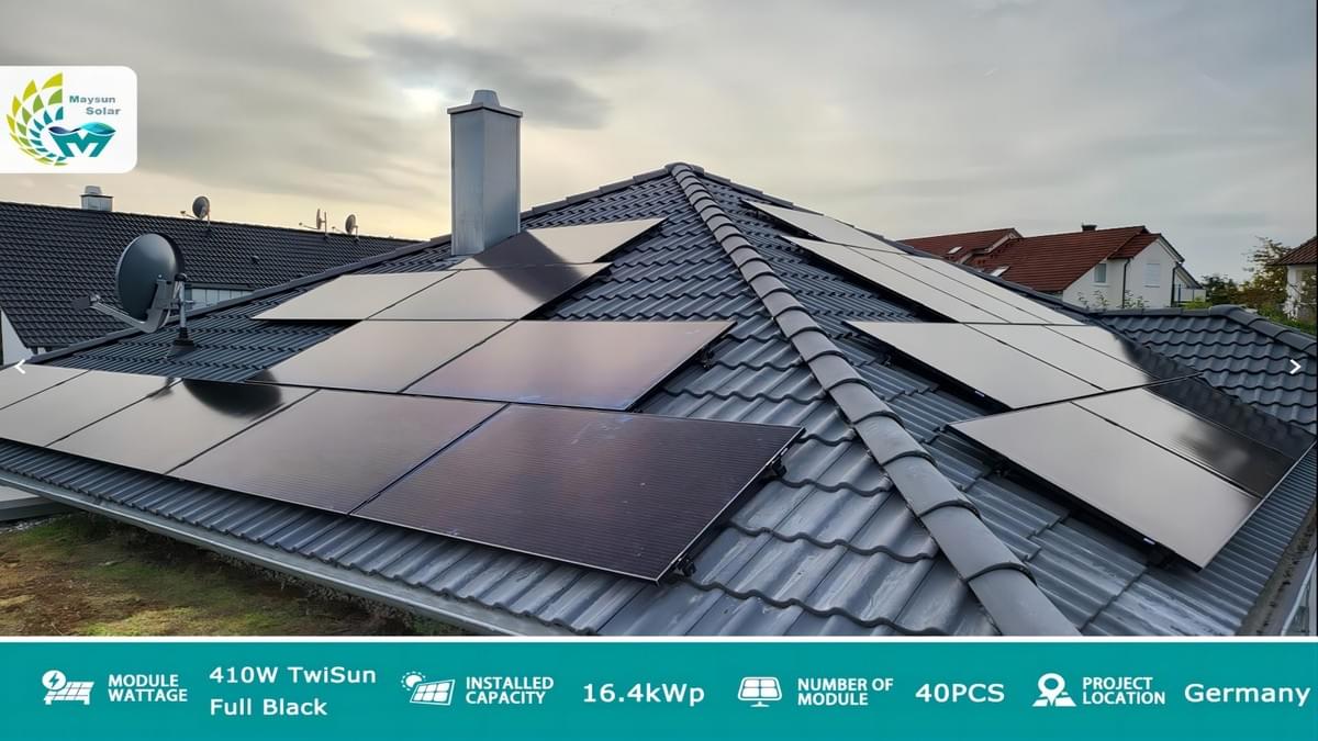 Maysun Solar Glas-Glas Vollschwarz 420W-435W MONO N-Topcon 182mm 108 Zellen 1/2 Cut PV Modul Maysun Solar Glas-Glas Vollschwarz 420W-435W MONO N-Topcon 182mm 108 Zellen 1/2 Cut PV Modul