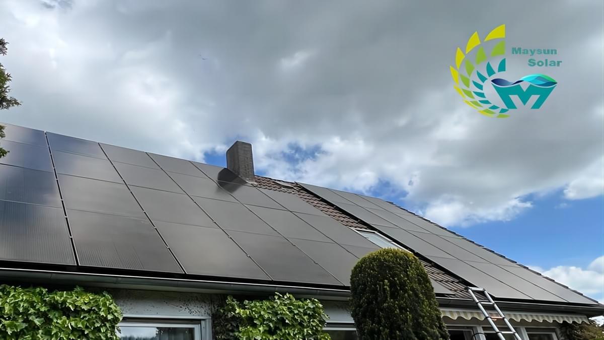 Maysun Solar TwiSun dubbelglas bifacial helsvart 390W-410W MONO PERC 210mm 120 celler solpanel Maysun Solar TwiSun dubbelglas bifacial helsvart 390W-410W MONO PERC 210mm 120 celler solpanel