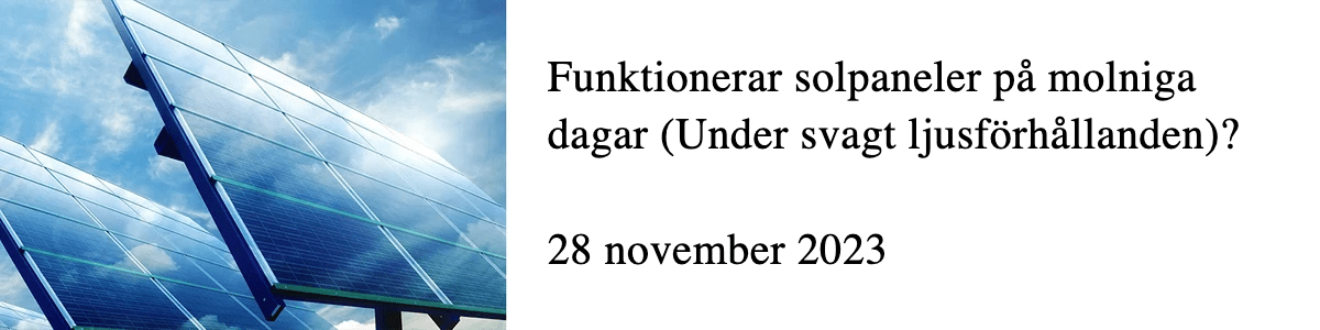 Funktionerar solpaneler på molniga dagar (Under svagt ljusförhållanden)? 28 november 2023 Funktionerar solpaneler på molniga dagar (Under svagt ljusförhållanden)? 28 november 2023