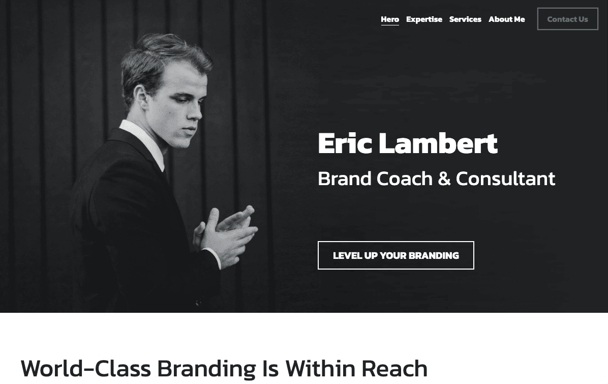 Szablon Brand Coach od Strikingly Szablon Brand Coach od Strikingly