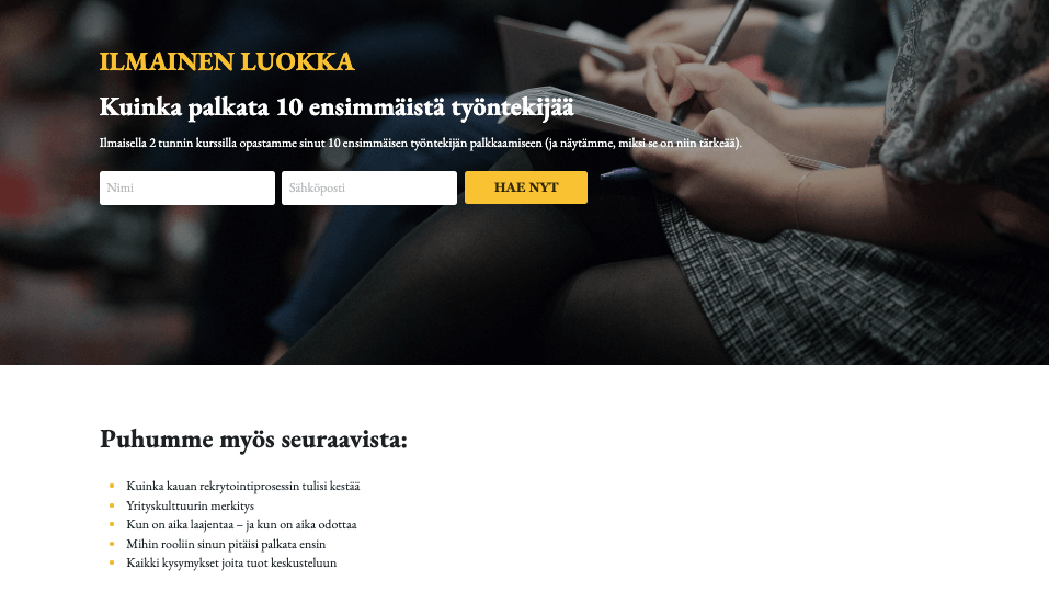 Luovien rekrytointi-ideoiden toteuttaminen Luovien rekrytointi-ideoiden toteuttaminen