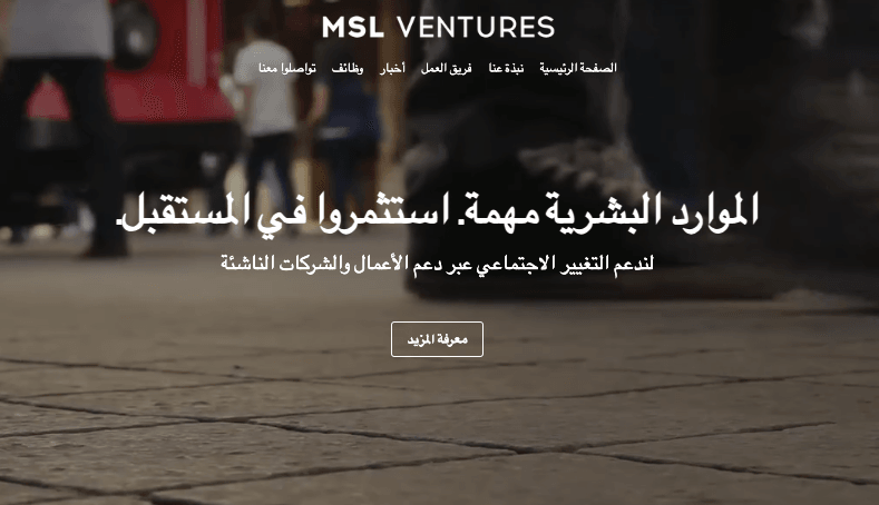 قالب MSL Ventures من Strikingly قالب MSL Ventures من Strikingly