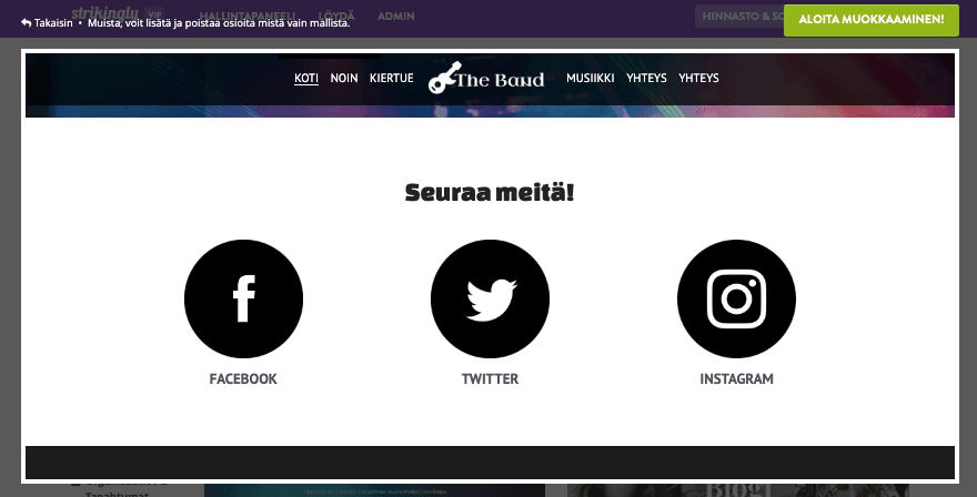Kuinka luoda menestyvä verkkosivusto Strikinglyn avulla - Integroi sosiaalinen media Kuinka luoda menestyvä verkkosivusto Strikinglyn avulla - Integroi sosiaalinen media