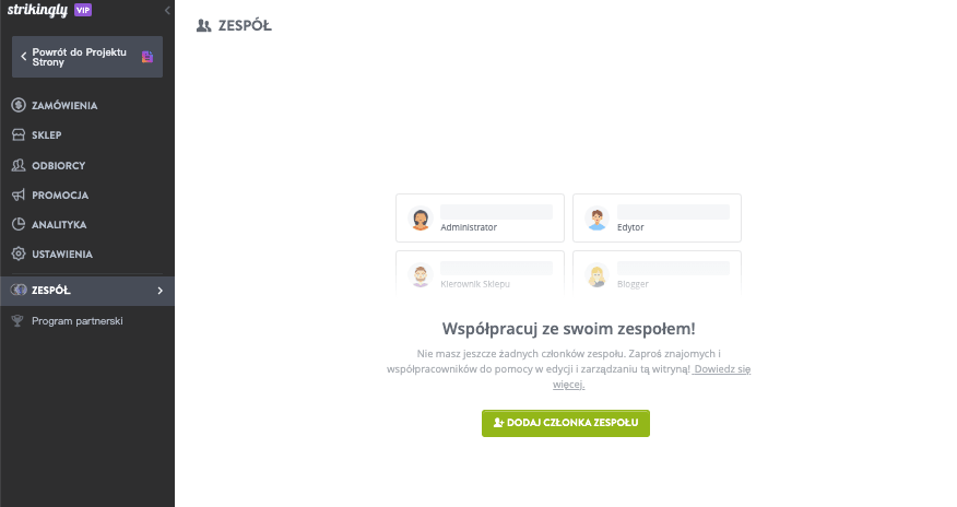 Funkcja Zespołu Strikingly Funkcja Zespołu Strikingly