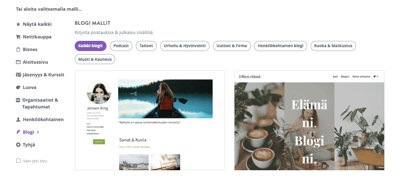 Kuinka aloittaa pienyritys Strikinglyn avulla - Valitse mallipohja Kuinka aloittaa pienyritys Strikinglyn avulla - Valitse mallipohja