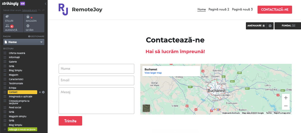 Marketing personalizat cu Strikingly - formulare personalizate Marketing personalizat cu Strikingly - formulare personalizate