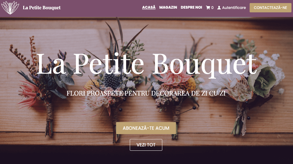 Șablon magazin online Le Petit Bouquet Șablon magazin online Le Petit Bouquet