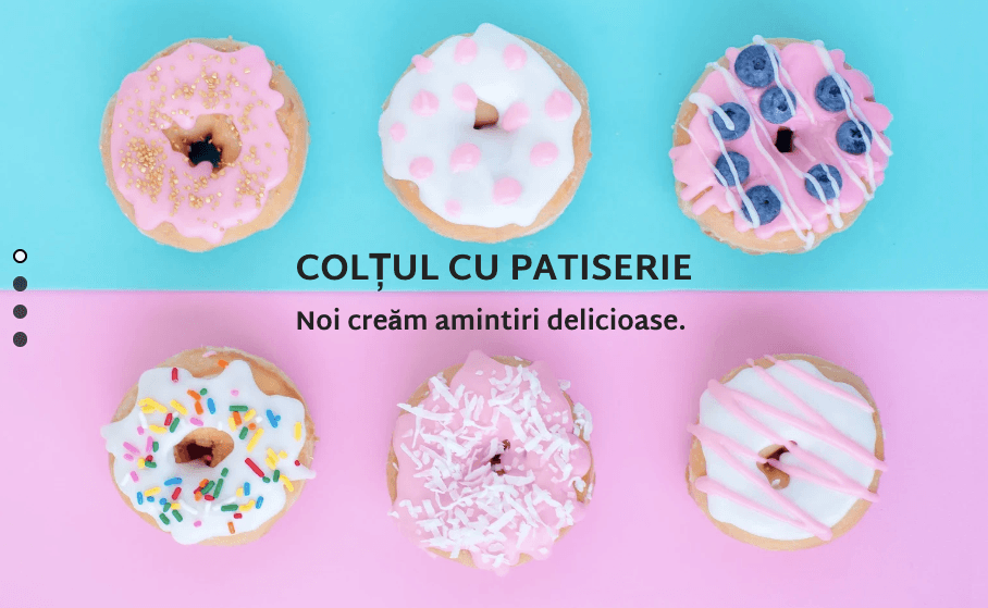 Șablonul Pastry Corner de la Strikingly Șablonul Pastry Corner de la Strikingly