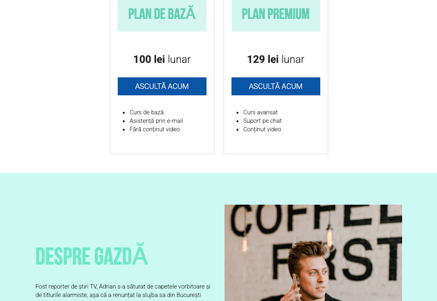 Șablon de podcast de la Strikingly Șablon de podcast de la Strikingly