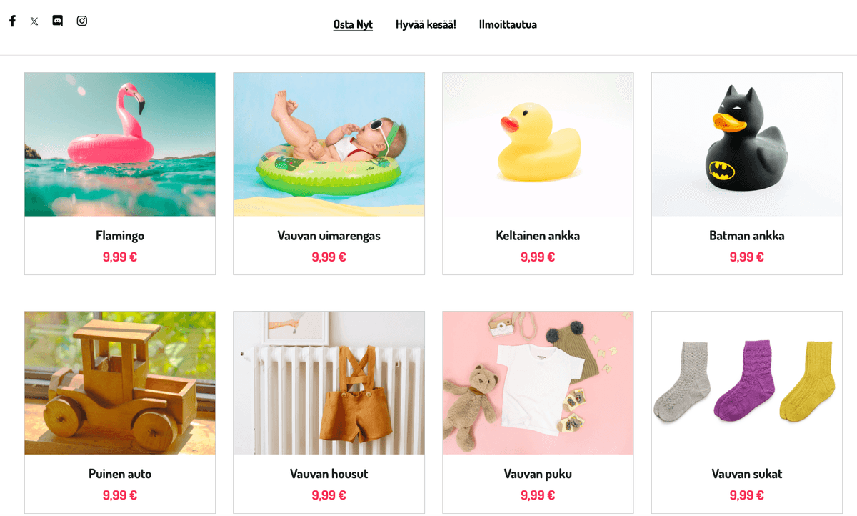 Peggi Online Store -malli Strikinglyltä Peggi Online Store -malli Strikinglyltä