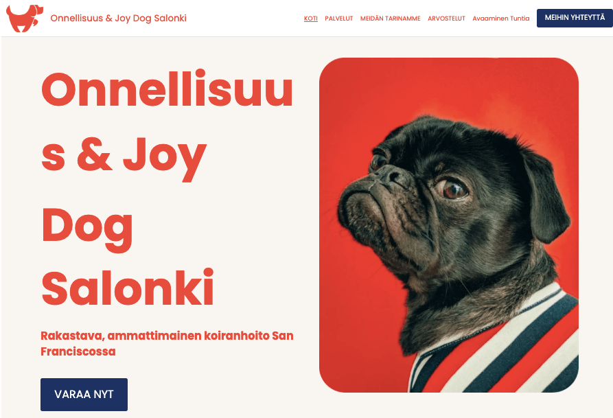 Strikinglyn Happy Dog Salon -malli Strikinglyn Happy Dog Salon -malli