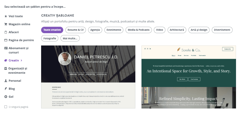 Strikingly pentru antreprenori unici - Alegeți un șablon Strikingly pentru antreprenori unici - Alegeți un șablon