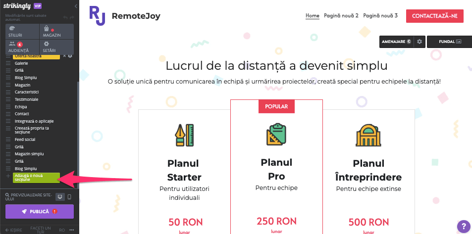 Cum să faci o infografică pentru marketing digital - Utilizarea uimitoare pentru crearea infografică - Adăugați o nouă secțiune Cum să faci o infografică pentru marketing digital - Utilizarea uimitoare pentru crearea infografică - Adăugați o nouă secțiune