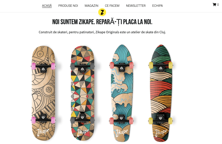 Șablonul magazinului online Zikape de la Strikingly Șablonul magazinului online Zikape de la Strikingly