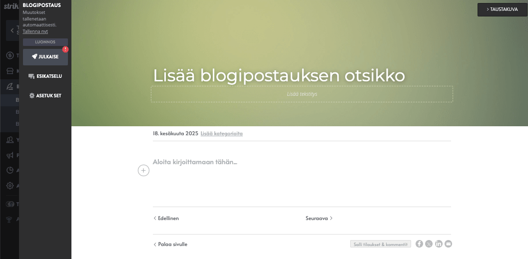 Strikingly Blogi Editori Strikingly Blogi Editori