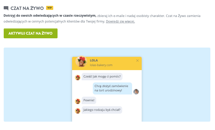 Funkcja Czatu na Żywo w Strikingly Funkcja Czatu na Żywo w Strikingly
