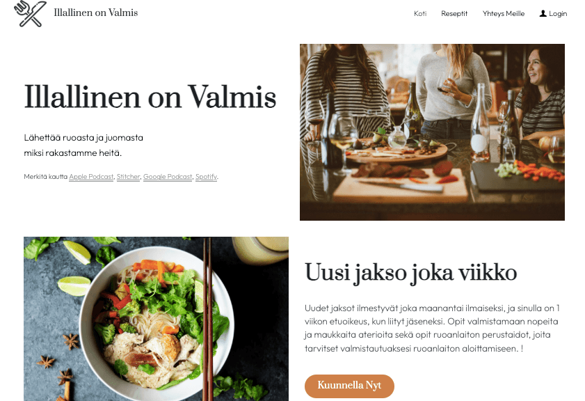 Dinner is Done Ruokablogi-malli Dinner is Done Ruokablogi-malli